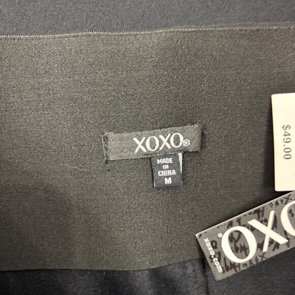 XOXO Black Skirt Womens Size Medium 00's High Waist Pencil Wiggle Retro - Picture 9 of 10